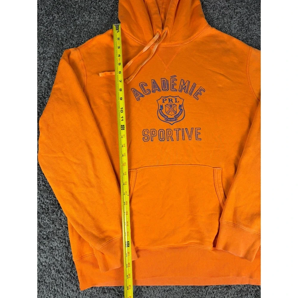 Polo Ralph Lauren Mens Academie Sportive Graphic Hoodie Orange Large Fleece